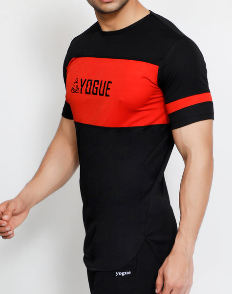 Black Red Long T-Shirt