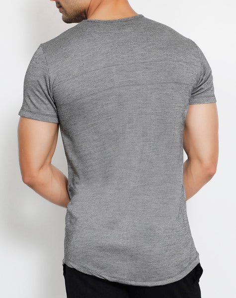 Silver Grey Texture Roundneck T-Shirt