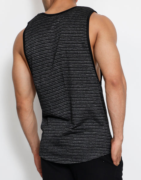 Black Grey Stripes Tank