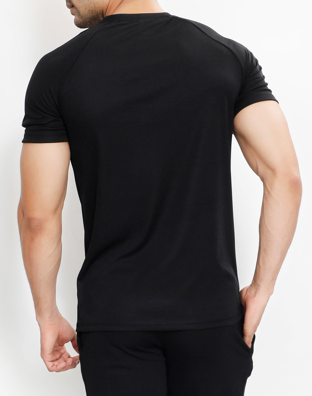 Black Orange Roundneck T-Shirt - Yogue Activewear