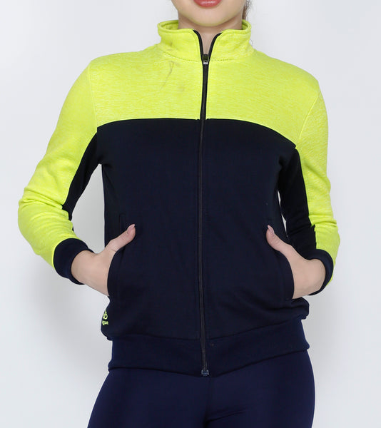 Navy Lime Slim Fit Jacket