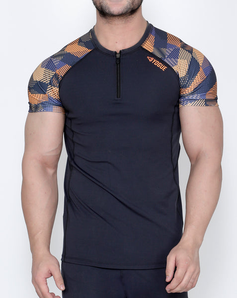 Graphite Crisscross Compression T-Shirt
