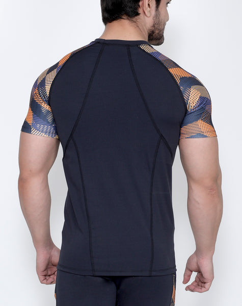 Graphite Crisscross Compression T-Shirt