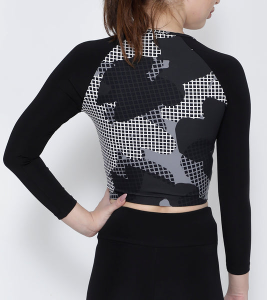 Square Grid Crop Zipper