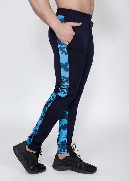 Cobalt Camo Slim-Fit Trackpants