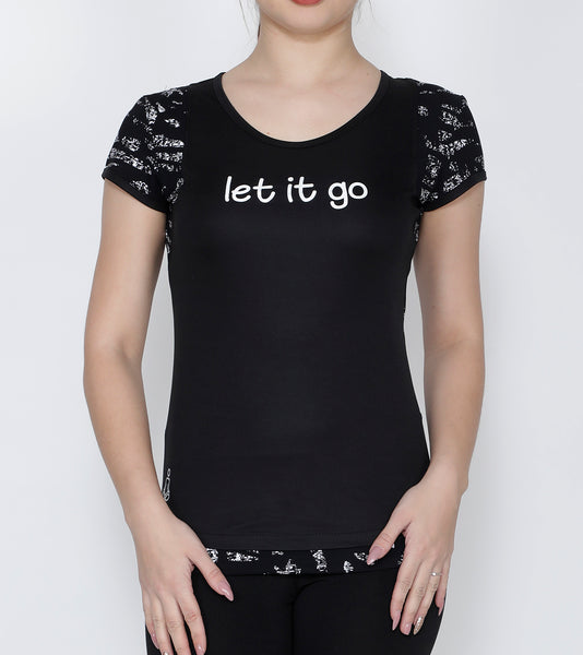 Black Let it Go Racerback T-Shirt