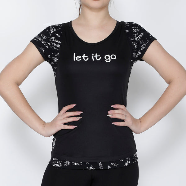 Black Let it Go Racerback T-Shirt