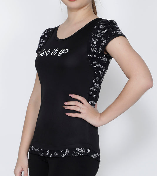 Black Let it Go Racerback T-Shirt