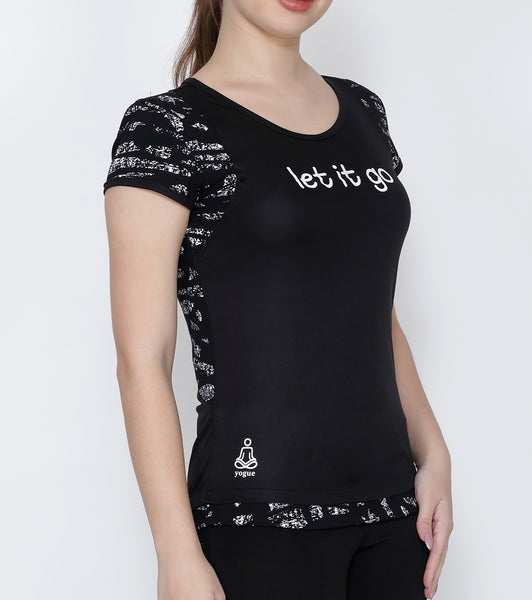 Black Let it Go Racerback T-Shirt