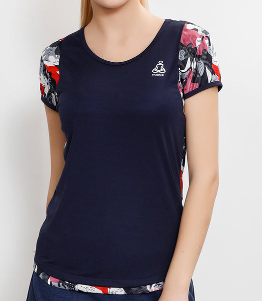 Navy Splashdash Racerback T-Shirt