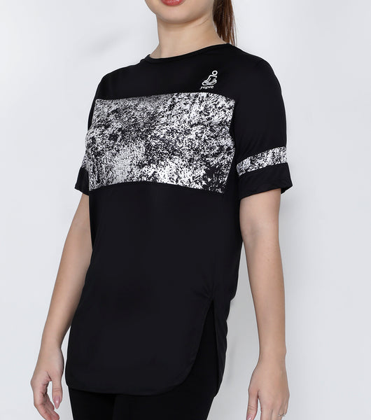 Black & White Spraypaint Long T-Shirt