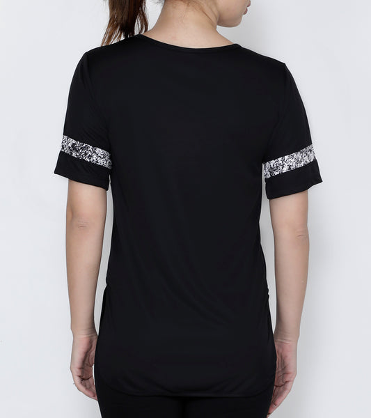 Black & White Spraypaint Long T-Shirt