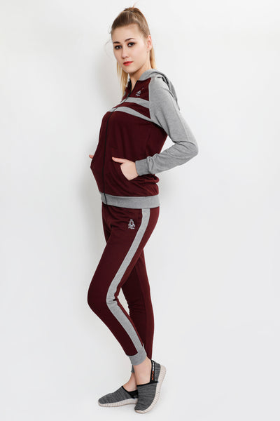Cherry and Grey Tracksuit