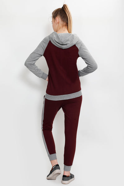 Cherry and Grey Tracksuit