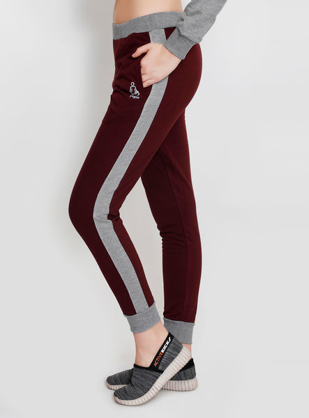 Cherry and Grey Joggers