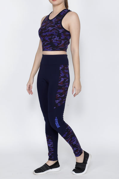 Shop The Look - Compression Top + Tights - Peacock Camo