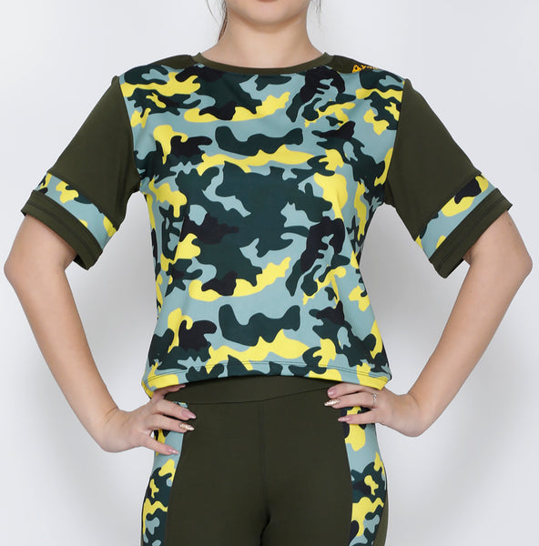 Olive Marine Crop Top