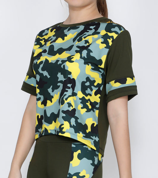 Olive Marine Crop Top