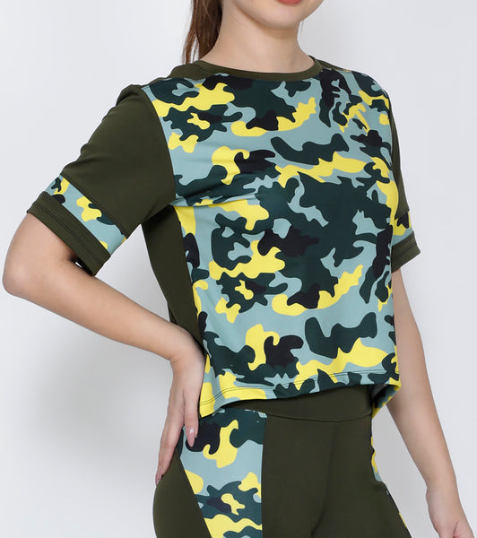 Olive Marine Crop Top