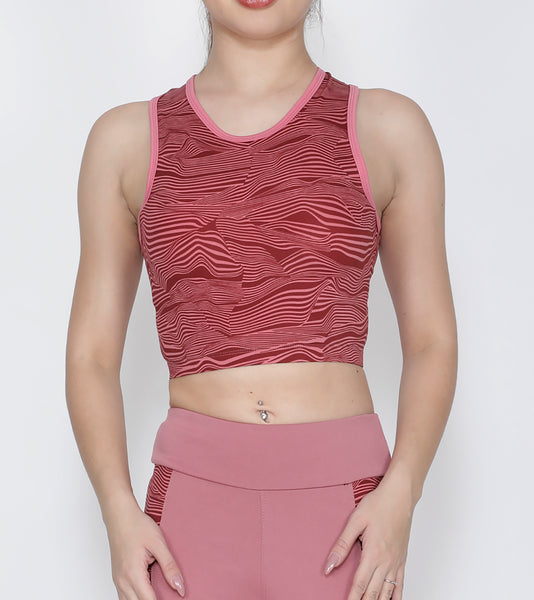 Peach Wavy Compression Top