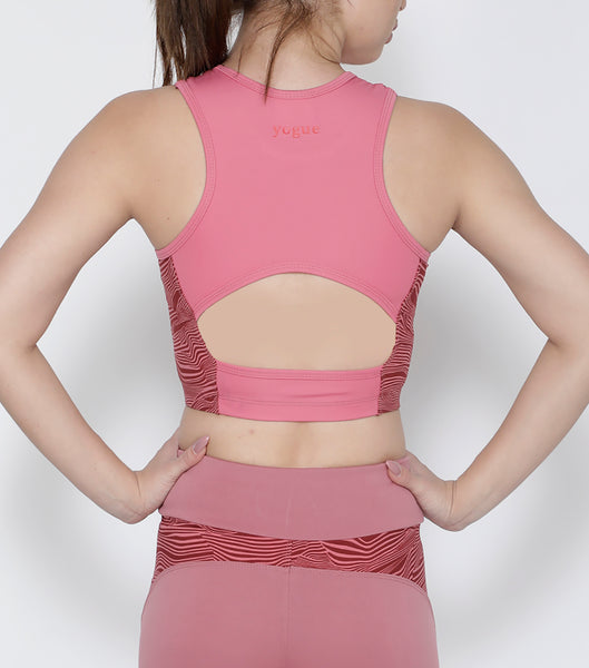 Peach Wavy Compression Top