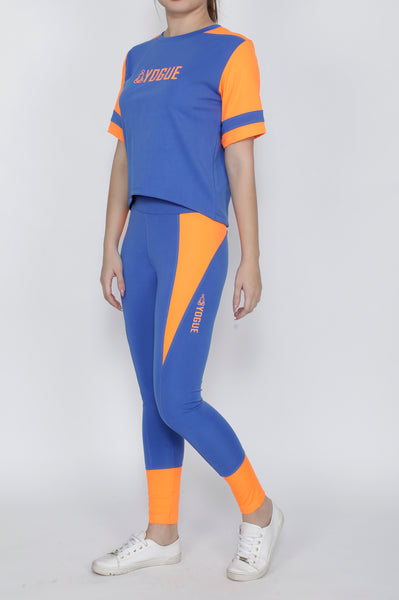 Shop The Look - Crop Top + Tights - Indian Blue