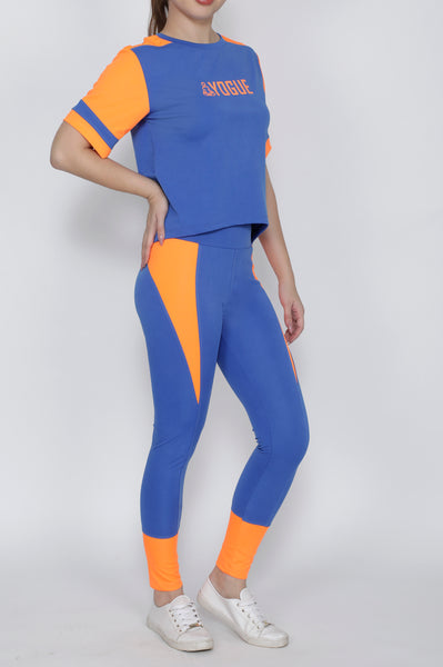 Shop The Look - Crop Top + Tights - Indian Blue