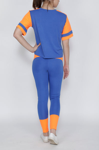 Shop The Look - Crop Top + Tights - Indian Blue