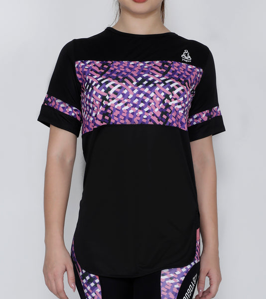 Black Lavender Long T-Shirt