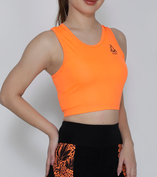 Orange Black Compression Top