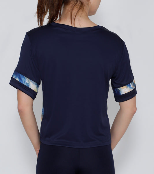 Navy Sunshine Crop Top
