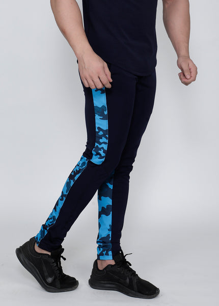 Cobalt Camo Slim-Fit Trackpants