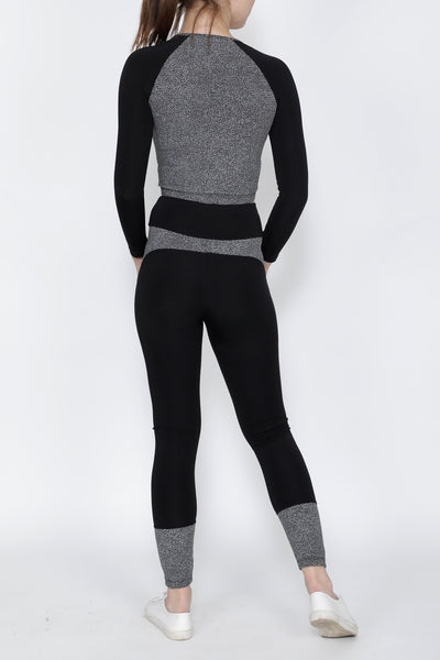 Shop The Look - Crop Zipper + Tights - Black Pebbles