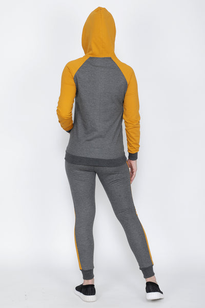 Grey and Mustard Tracksuit