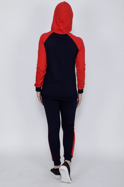 Navy and Red Stripes Tracksuit