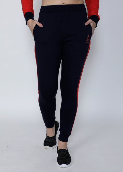 Navy Red Joggers