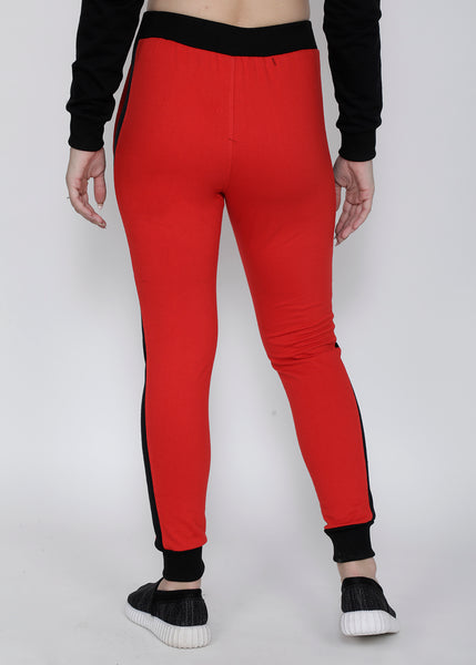 Red Black Joggers