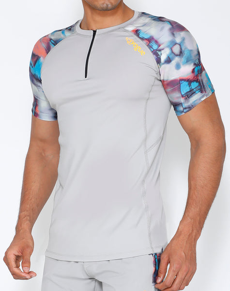 Grey Azure Compression T-Shirt