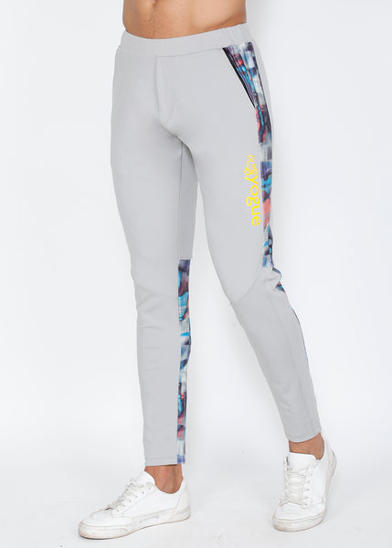 Grey Azure Slim-Fit Trackpants