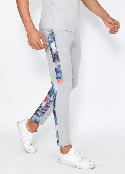 Grey Azure Slim-Fit Trackpants