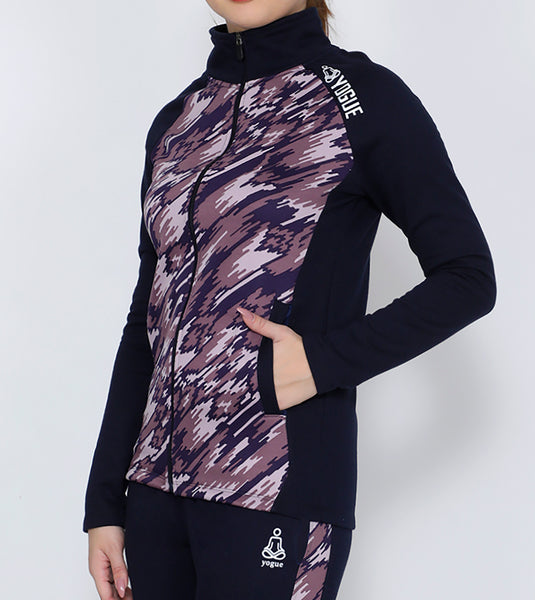 Mauve & Navy Thermal Jacket