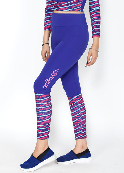 Pink & Blue Stripes 2Tone Tights