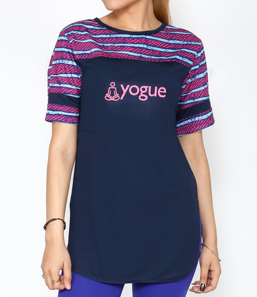 Pink & Blue Stripes Long T-Shirt