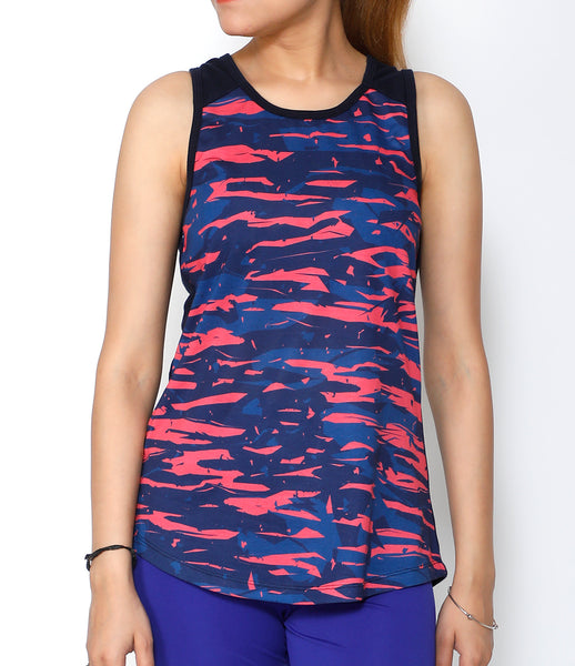 Pink Wavy Cotton Tank