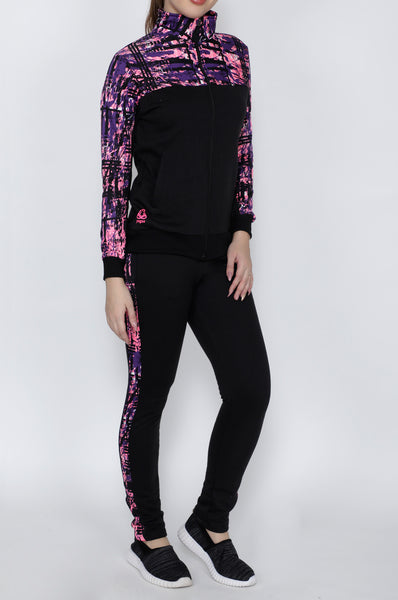 Pink & Black Thermal Tracksuit