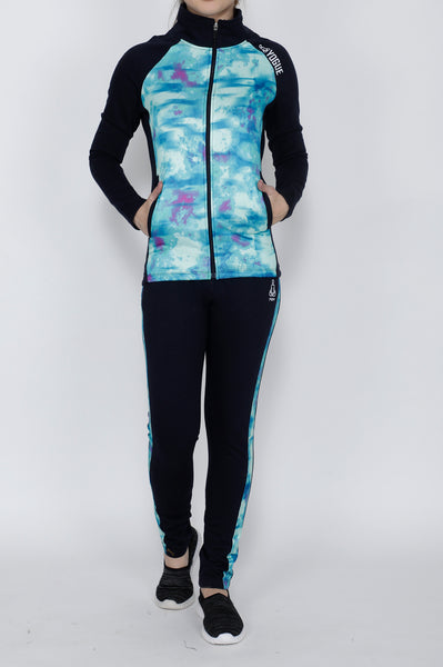 Turquoise Navy Thermal Tracksuit