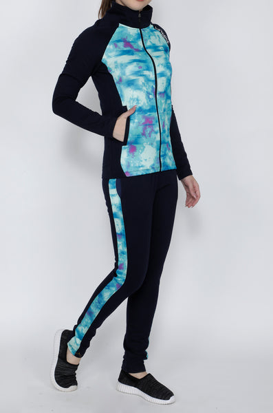Turquoise Navy Thermal Tracksuit