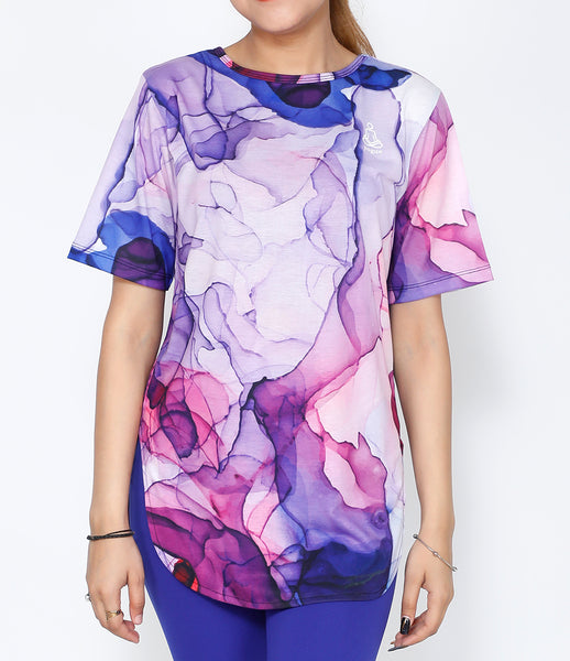 Sublime Purple Cotton Longline T-shirt