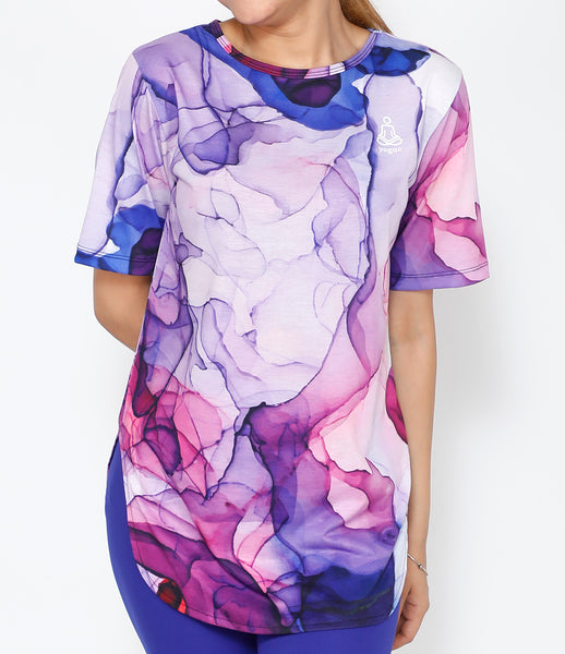 Sublime Purple Cotton Longline T-shirt