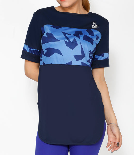 Navy Robin Long T-Shirt